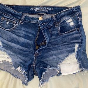 High rise super stretch jean shorts